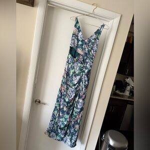 ASTR the Label Floral Ruched Cutout Dress